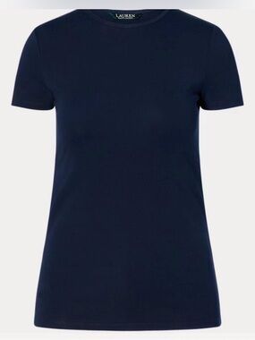 Lauren Ralph Lauren Navy Short-Sleeve Crewneck Tee